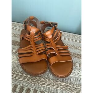 American Eagle Gladiator Brown Leather Sandal Size 8